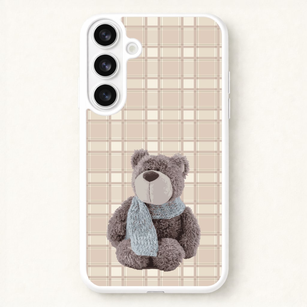 Tartan Teddy Bear Phone Case for Galaxy S26
