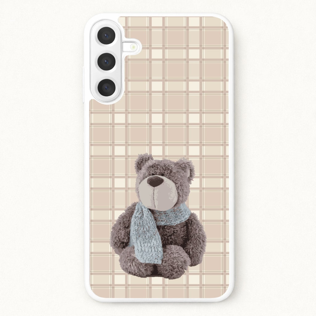 Tartan Teddy Bear Phone Case for Galaxy A37