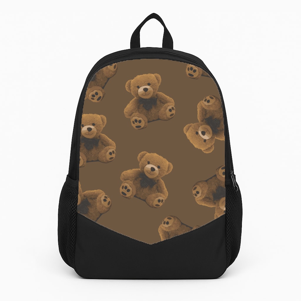 Cute Brown Bear Pattern Backpack