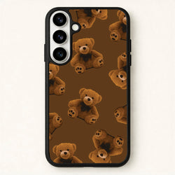 Cute Brown Bear Pattern Phone Case for Galaxy S26 Plus