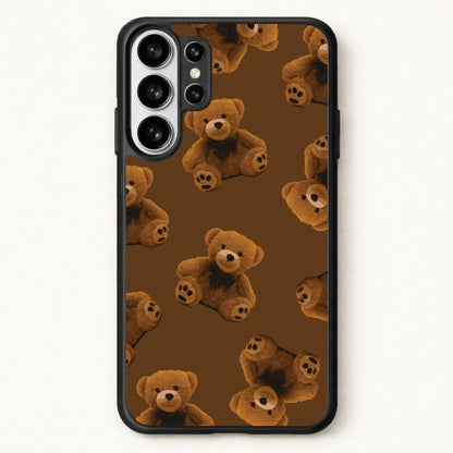 Cute Brown Bear Pattern Phone Case for Galaxy S26 Ultra