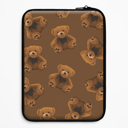 Cute Brown Bear Pattern Laptop Sleeve
