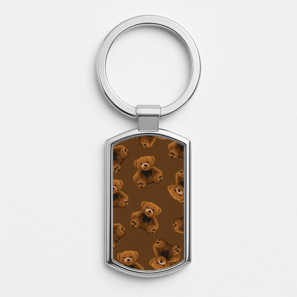 Cute Brown Bear Pattern Luxury Keyring
