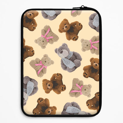Assortment Of Teddies Pattern Laptop Sleeve