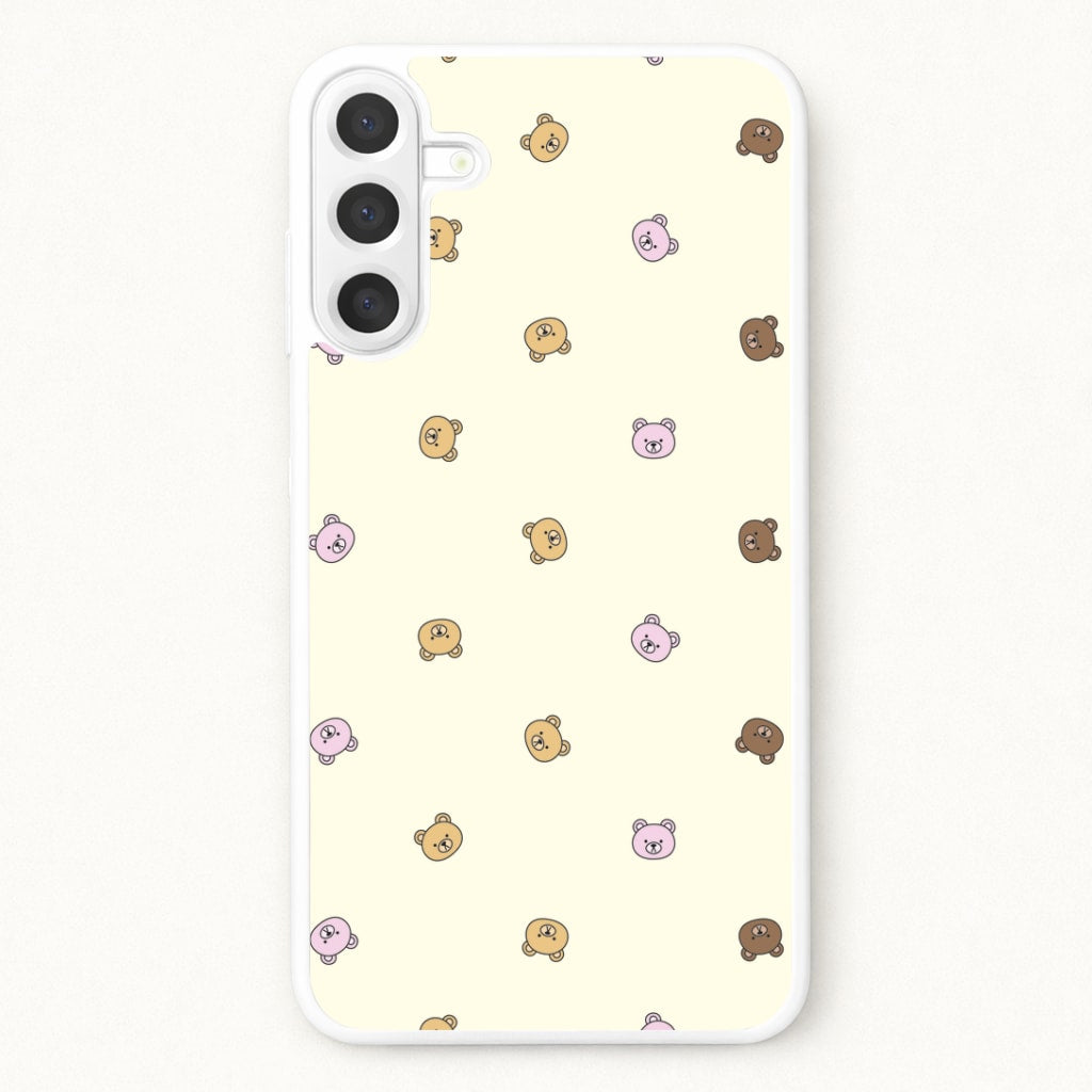 Miniature Teddy Bear Faces Pattern Phone Case for Galaxy A57
