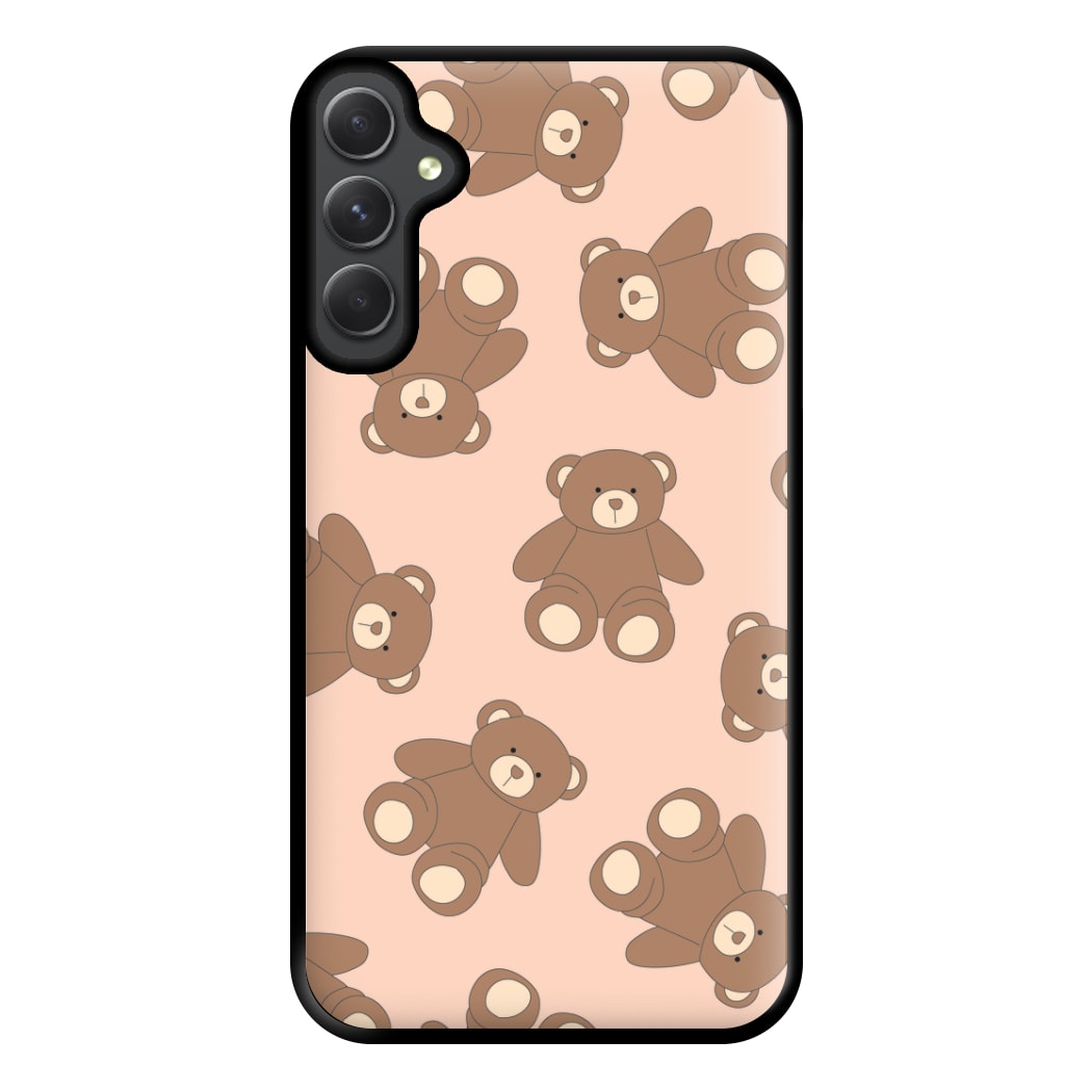 Cartoon Brown Bear Pattern Phone Case for Galaxy A34