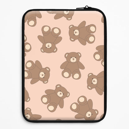 Cartoon Brown Bear Pattern Universal Laptop Sleeve