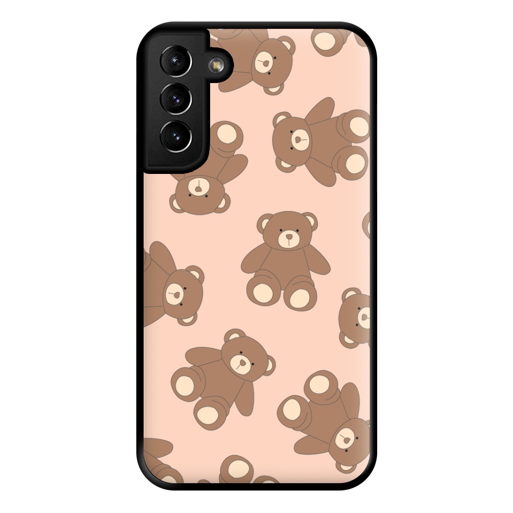 Cartoon Brown Bear Pattern Phone Case for Galaxy S21 Plus