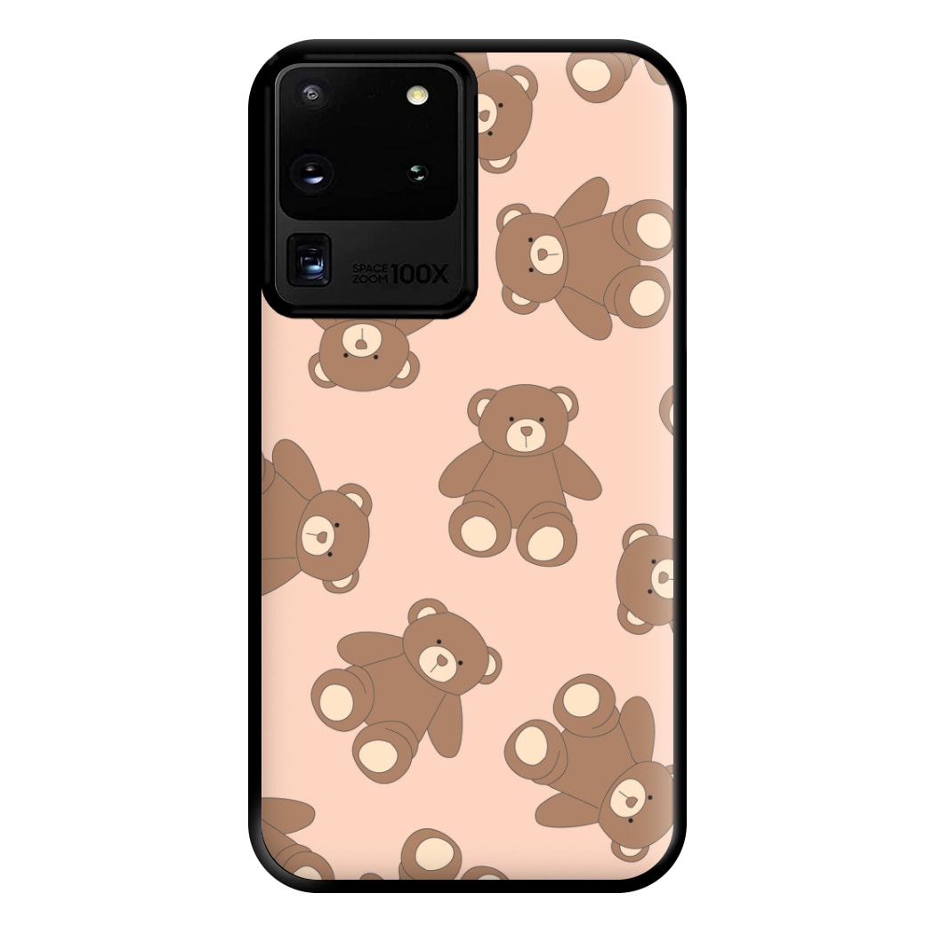 Cartoon Brown Bear Pattern Phone Case for Galaxy S20 Ultra