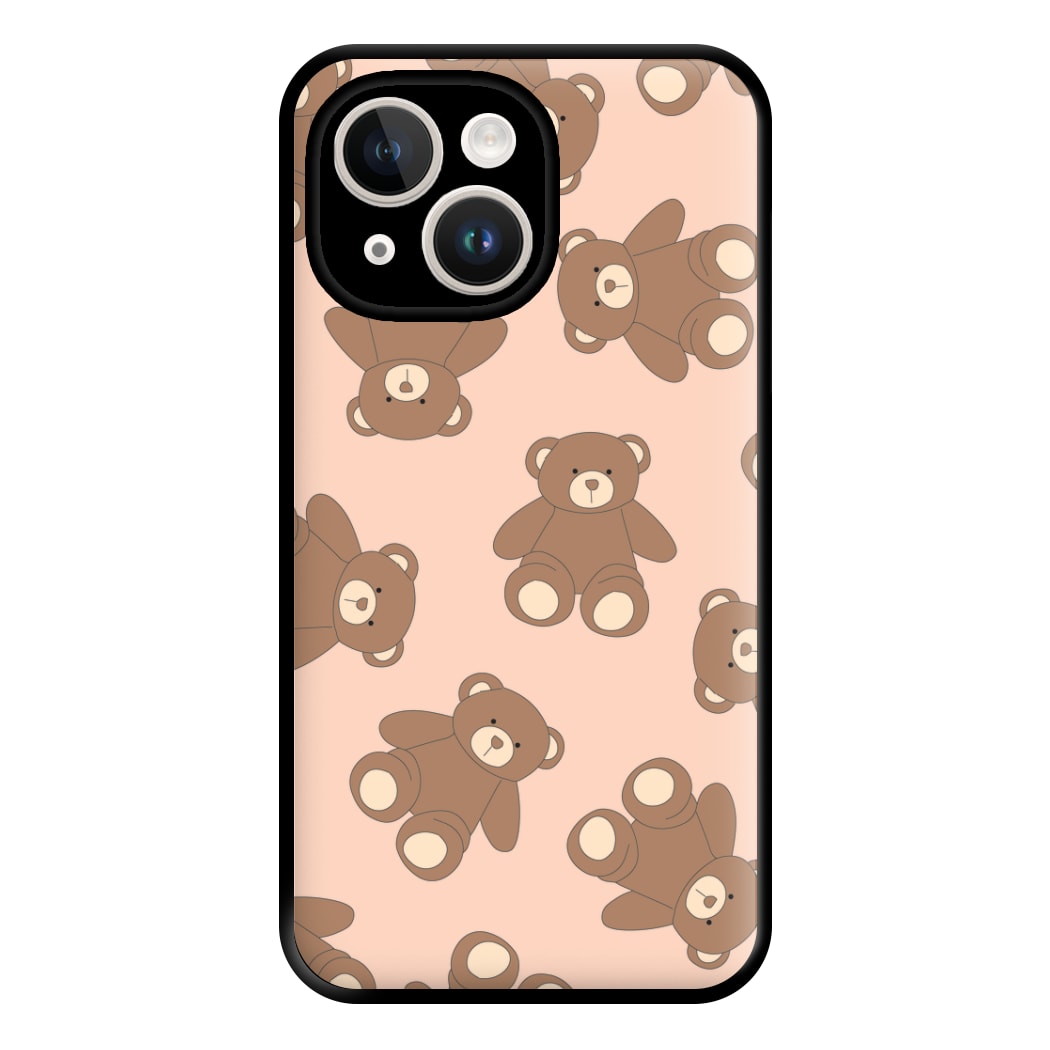 Cartoon Brown Bear Pattern Phone Case for iPhone 14 Plus
