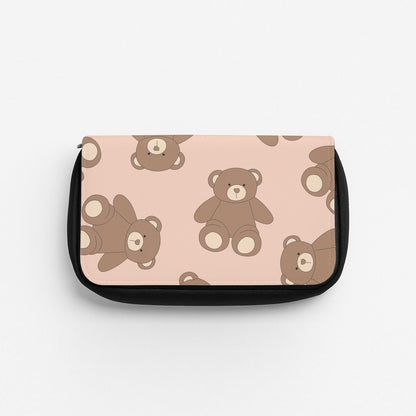 Cartoon Brown Bear Pattern Pencil Case