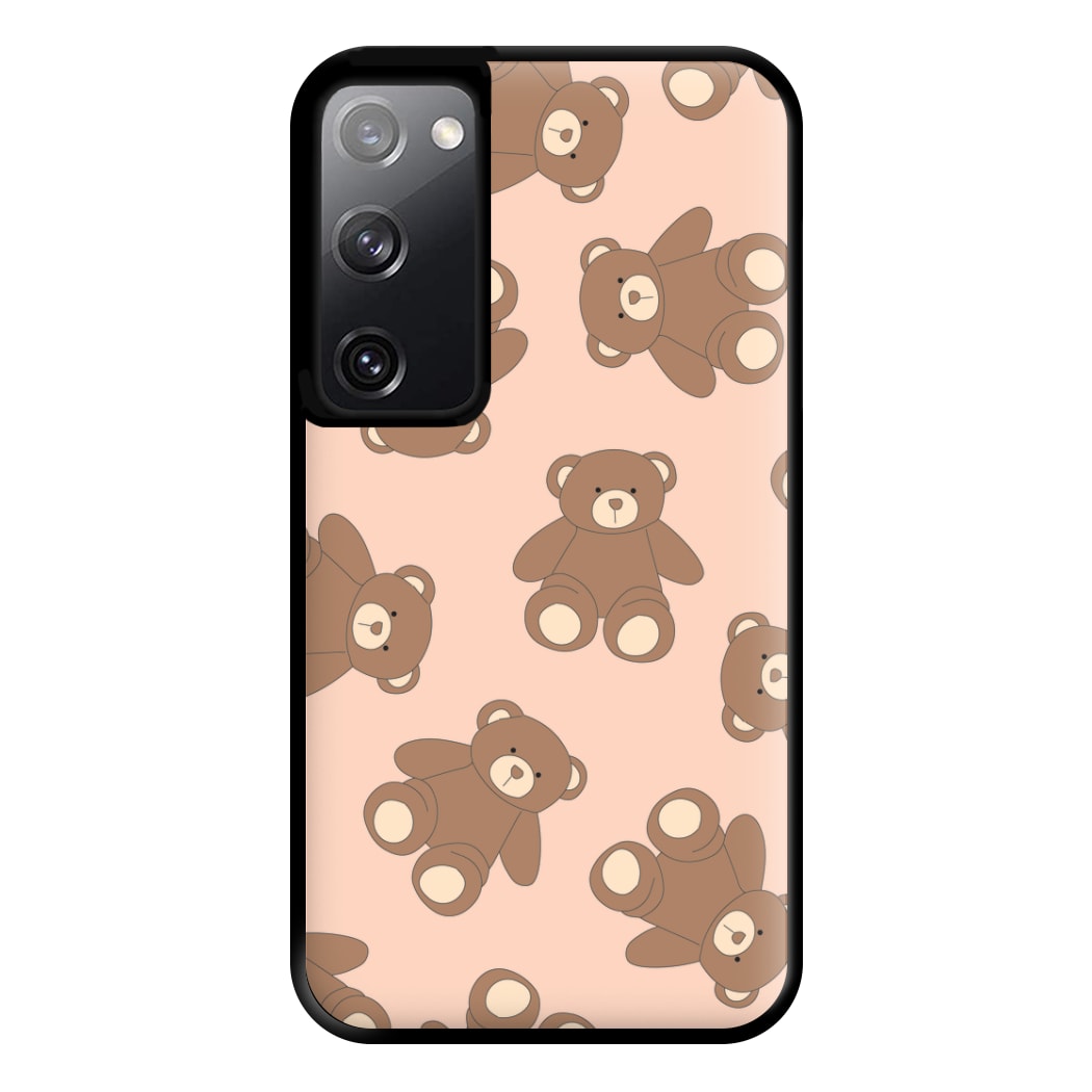 Cartoon Brown Bear Pattern Phone Case for Galaxy S20