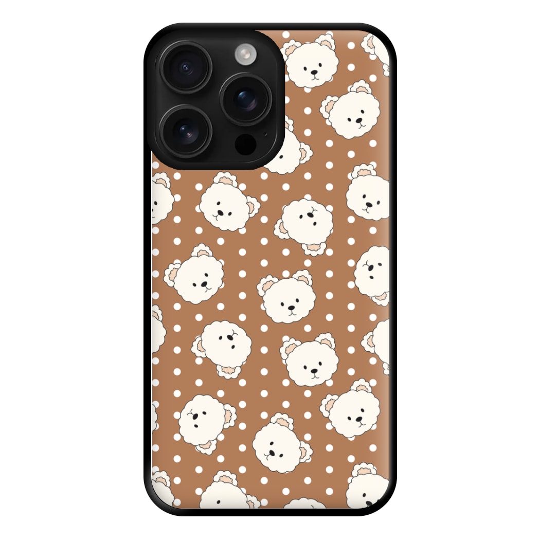 Cream Teddy Bears And Dots Pattern 2 Phone Case for iPhone 16 Pro Max