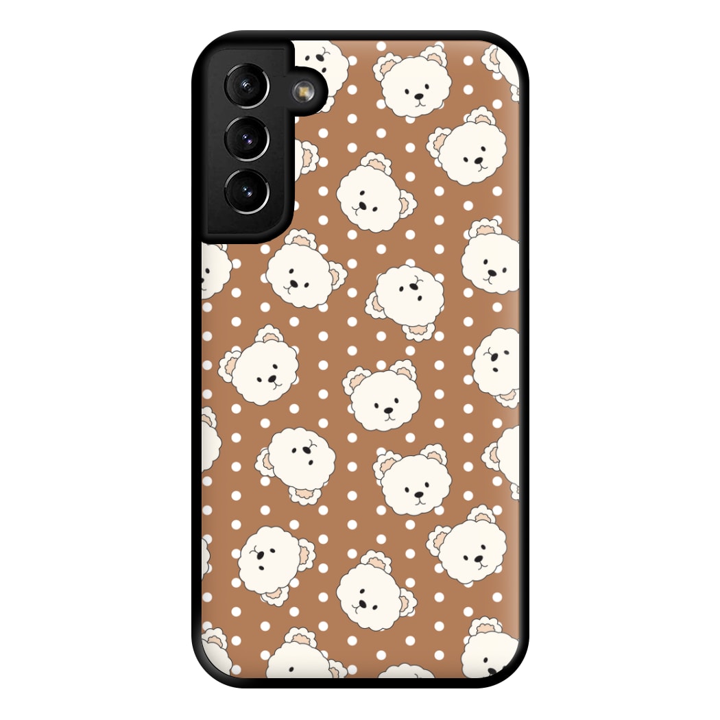 Cream Teddy Bears And Dots Pattern 2 Phone Case for Galaxy S21 Plus