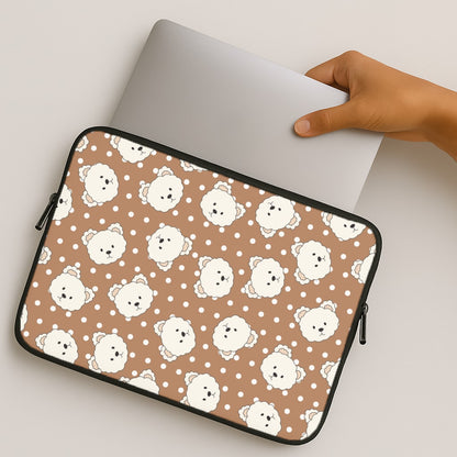 Cream Teddy Bears And Dots Pattern 2 MacBook Case