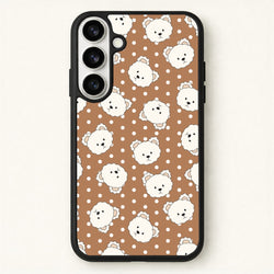 Cream Teddy Bears And Dots Pattern 2 Phone Case for Galaxy S26