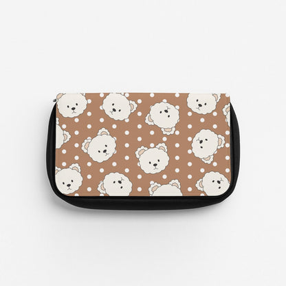 Cream Teddy Bears And Dots Pattern 2 Pencil Case