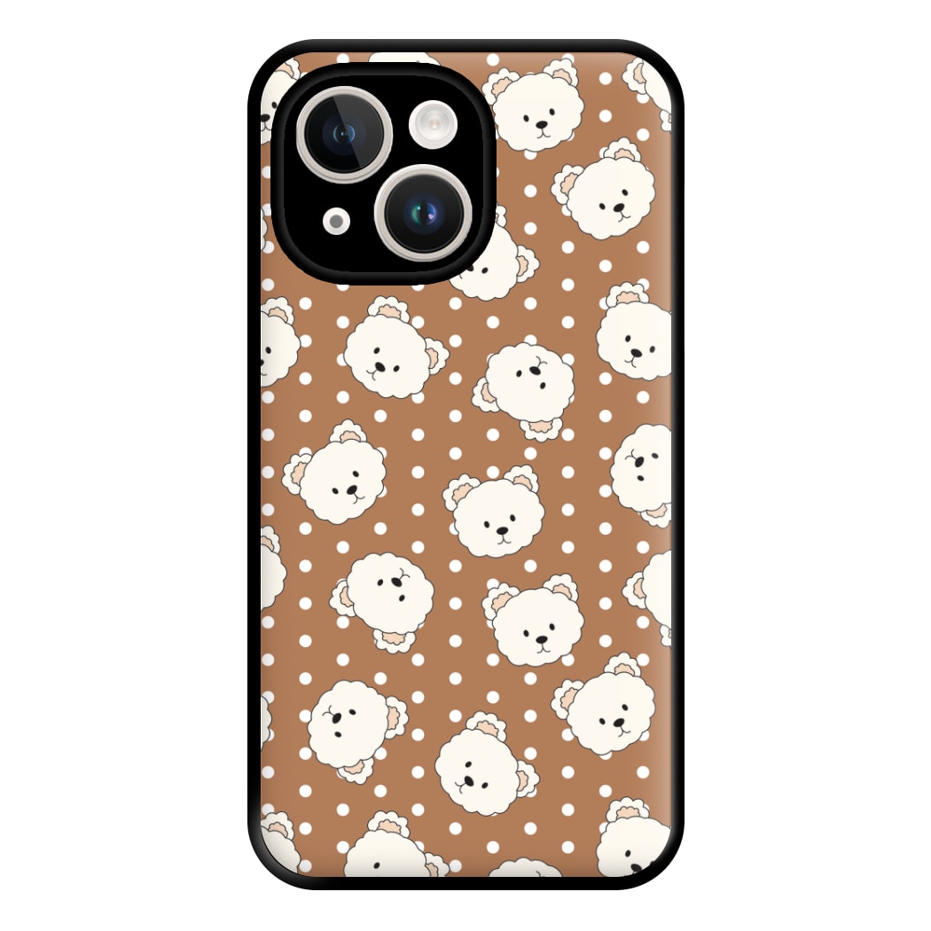 Cream Teddy Bears And Dots Pattern 2 Phone Case for iPhone 14 Plus