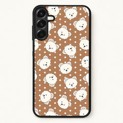 Cream Teddy Bears And Dots Pattern 2 Phone Case for Galaxy A37