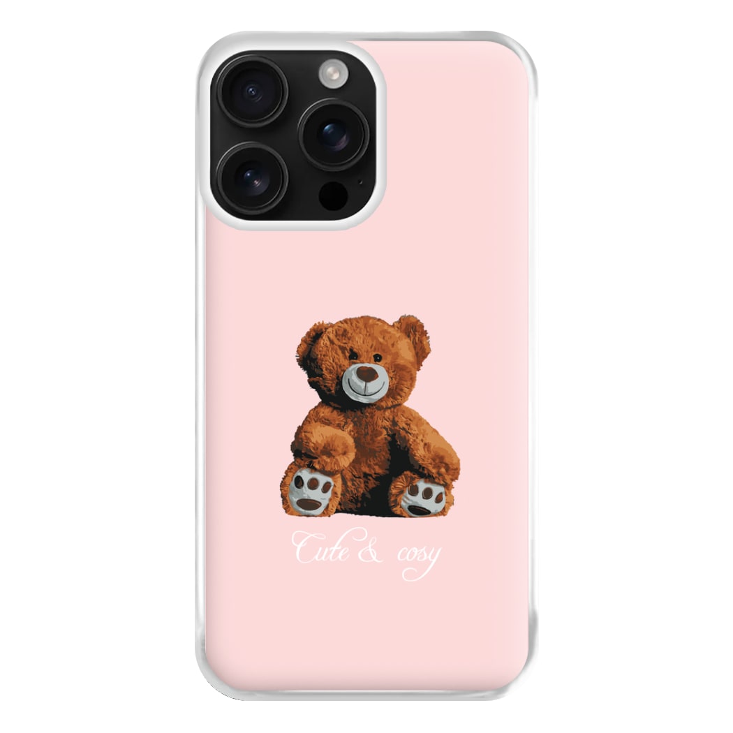 Cute And Cosy Teddy Bear Phone Case for iPhone 16 Pro Max