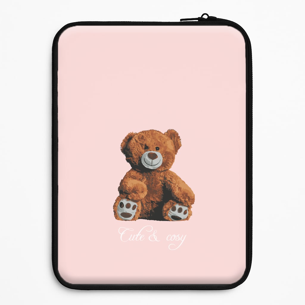 Cute And Cosy Teddy Bear Laptop Sleeve