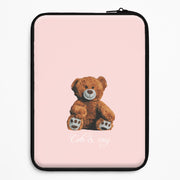 Cute And Cosy Teddy Bear Laptop Sleeve 1