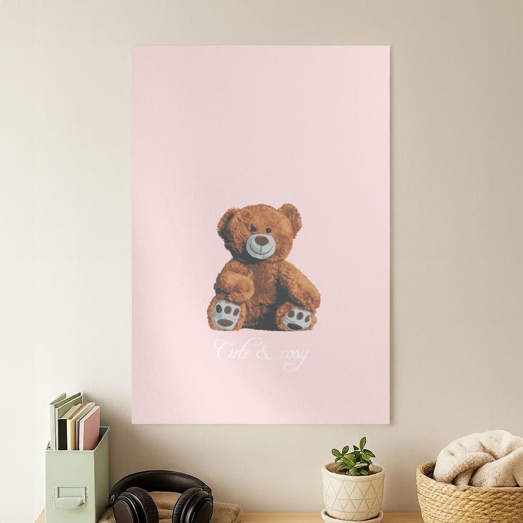 Cute And Cosy Teddy Bear Poster