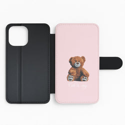 Cute And Cosy Teddy Bear Flip Phone Case