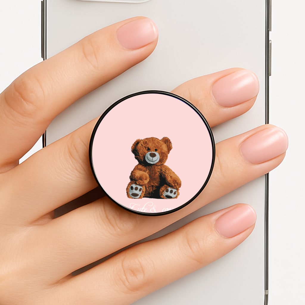 Cute And Cosy Teddy Bear Phone Grip