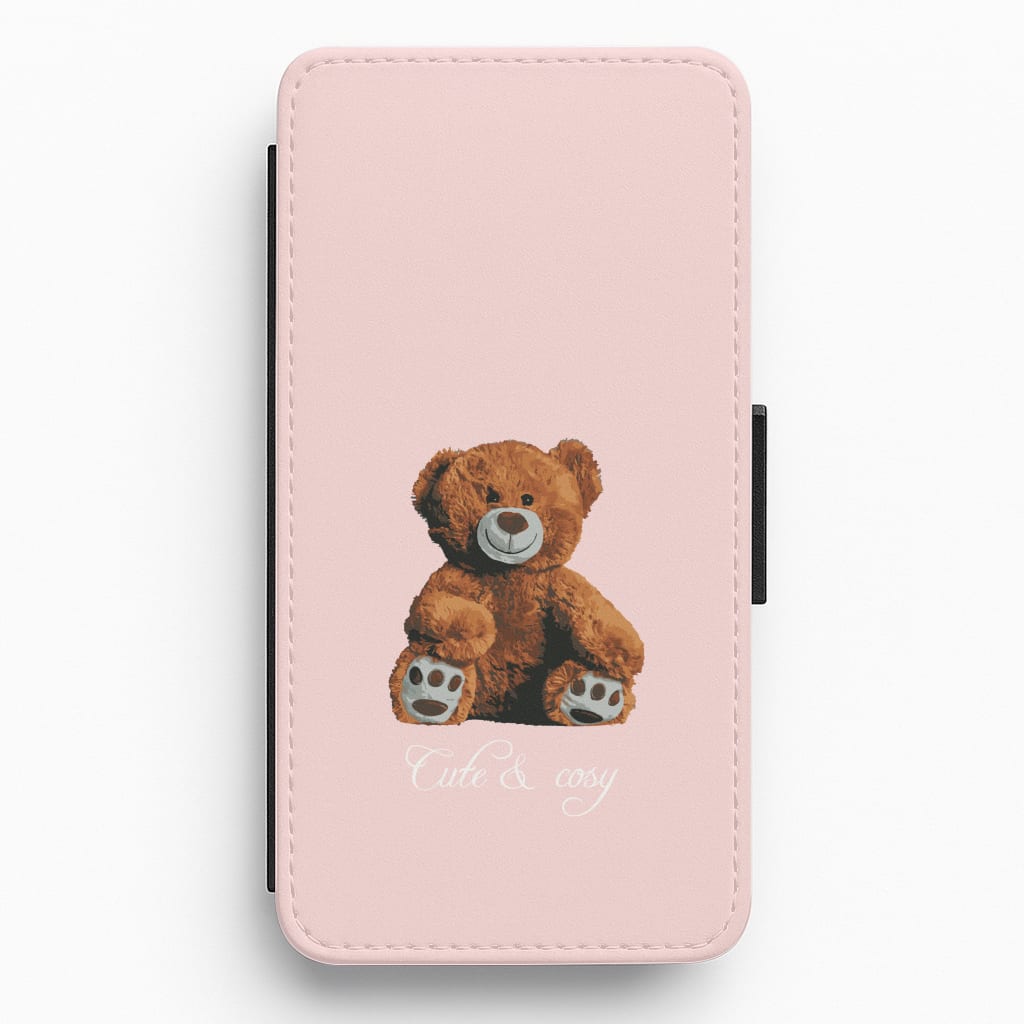 Cute And Cosy Teddy Bear Flip / Wallet Phone Case