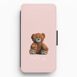 Cute And Cosy Teddy Bear Flip / Wallet Phone Case