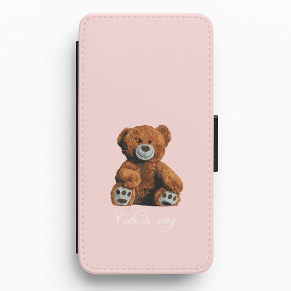 Cute And Cosy Teddy Bear Flip / Wallet Phone Case