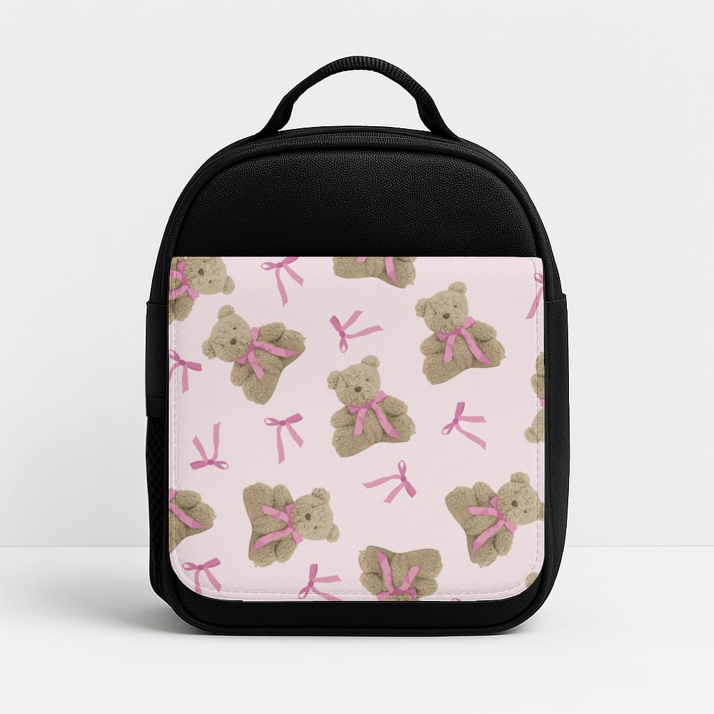 Coquette Teddy Bears And Bows Pattern Lunchbox
