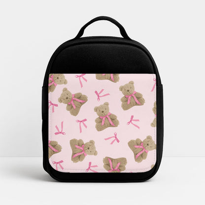 Coquette Teddy Bears And Bows Pattern Lunchbox