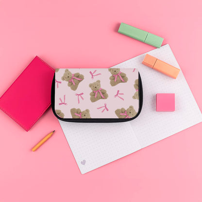 Coquette Teddy Bears And Bows Pattern Pencil Case