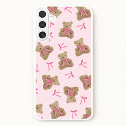 Coquette Teddy Bears And Bows Pattern Phone Case for Galaxy A57