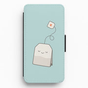 Tea Time - Cartoon Tea Bag Flip / Wallet Phone Case 1