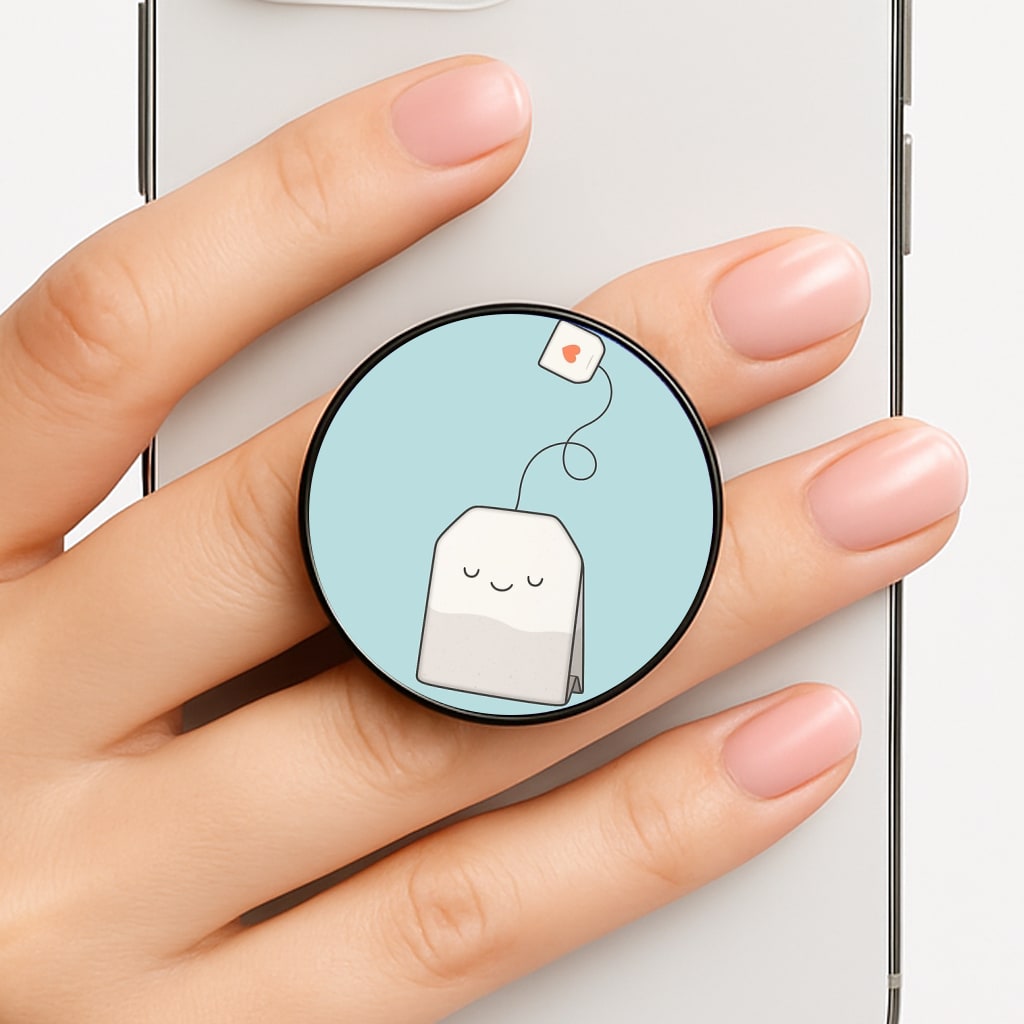 Tea Time - Cartoon Tea Bag Phone Grip