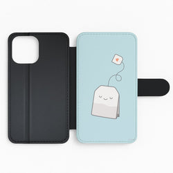 Tea Time - Cartoon Tea Bag Flip Phone Case