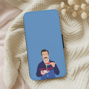 Ted Drinking Tea Flip / Wallet Phone Case 5