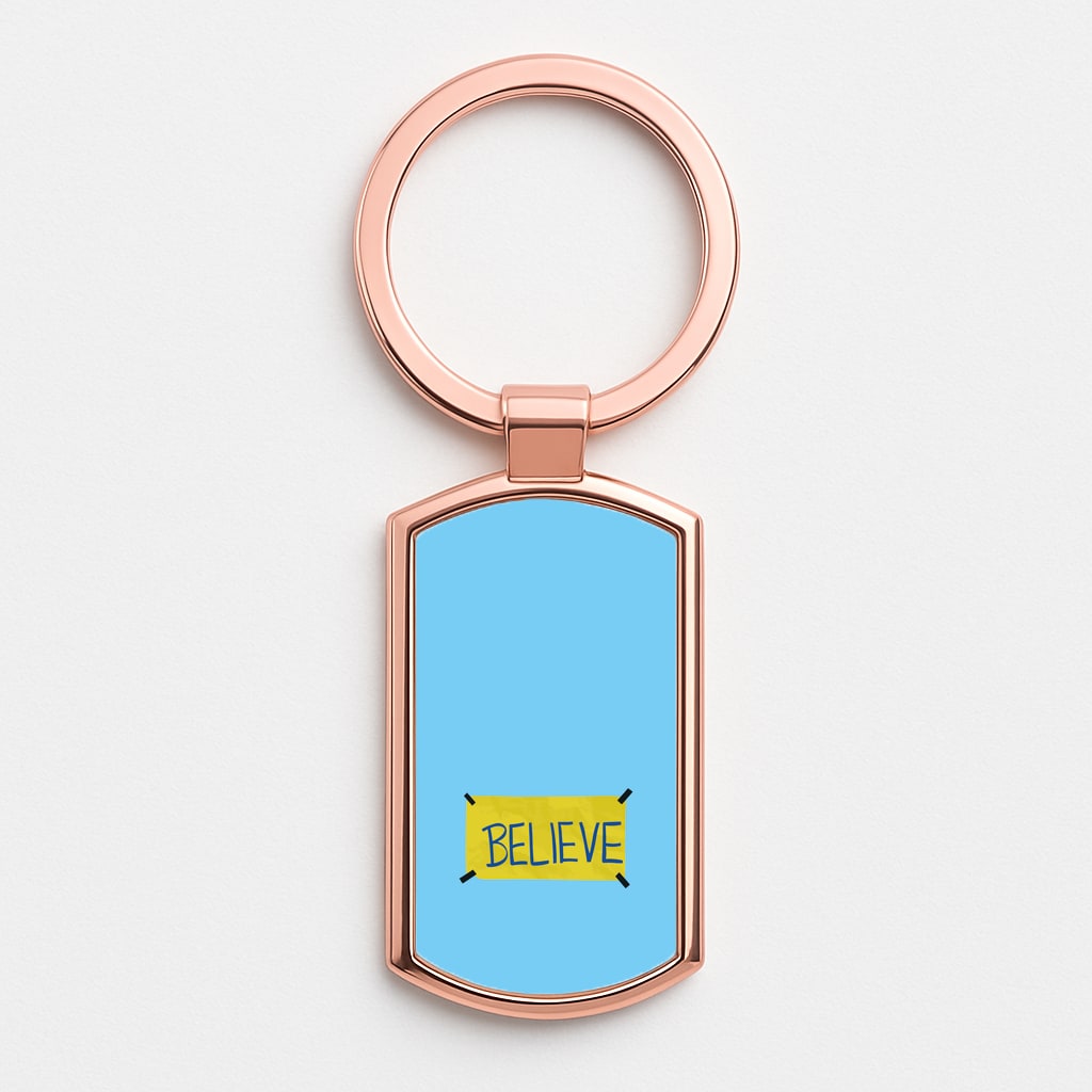 Believe Rose Gold Keyring