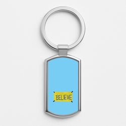 Believe Silver Keyring