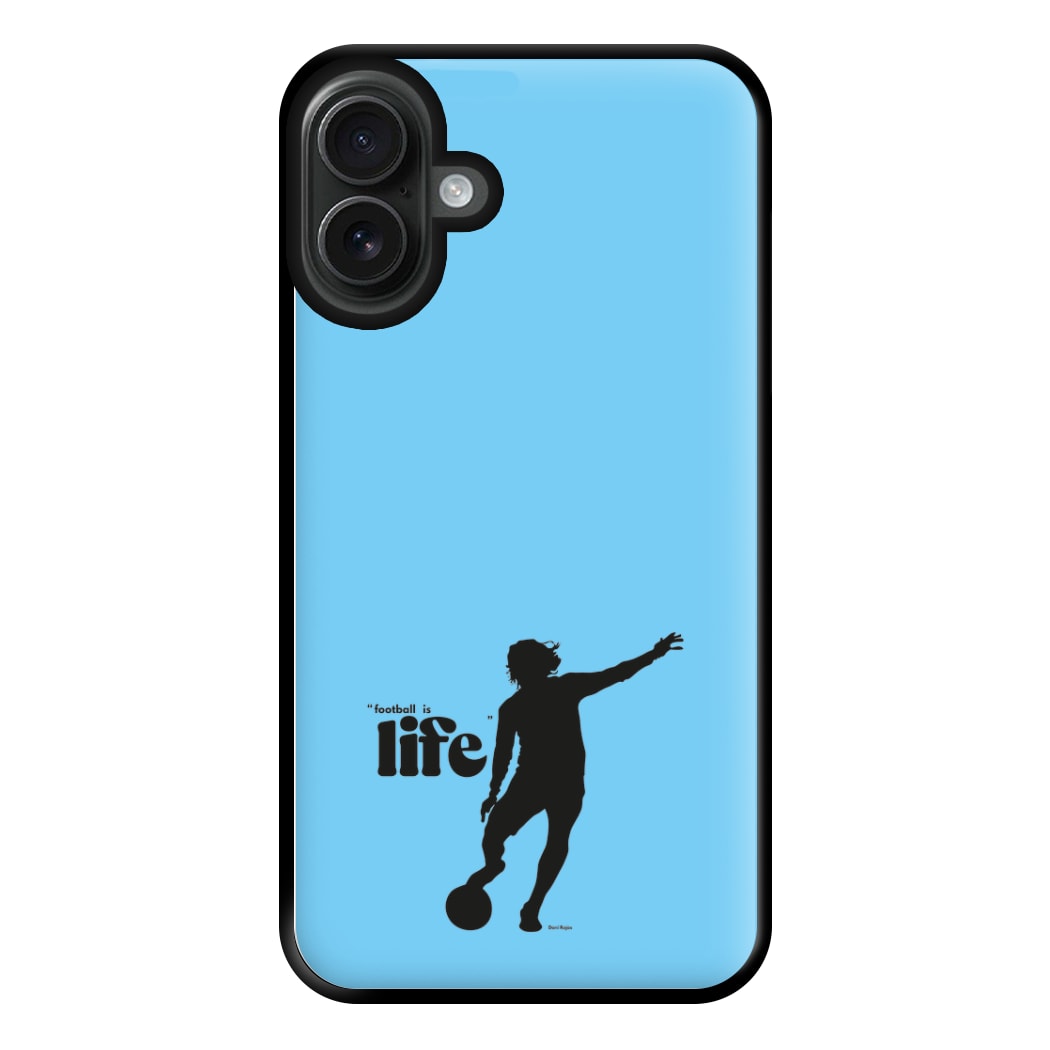 Football Is Life Phone Case for iPhone 16 Plus