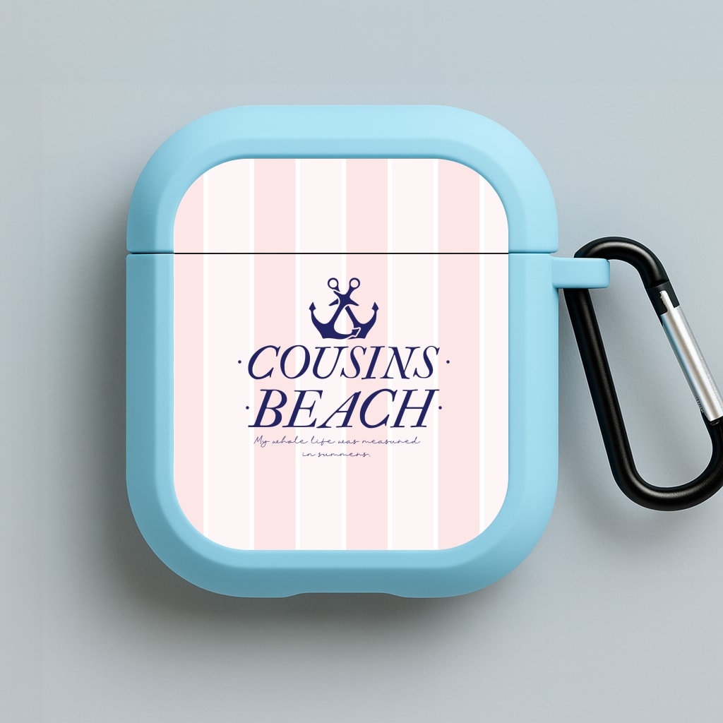 Stripes Cousin Beach Blue AirPods Case