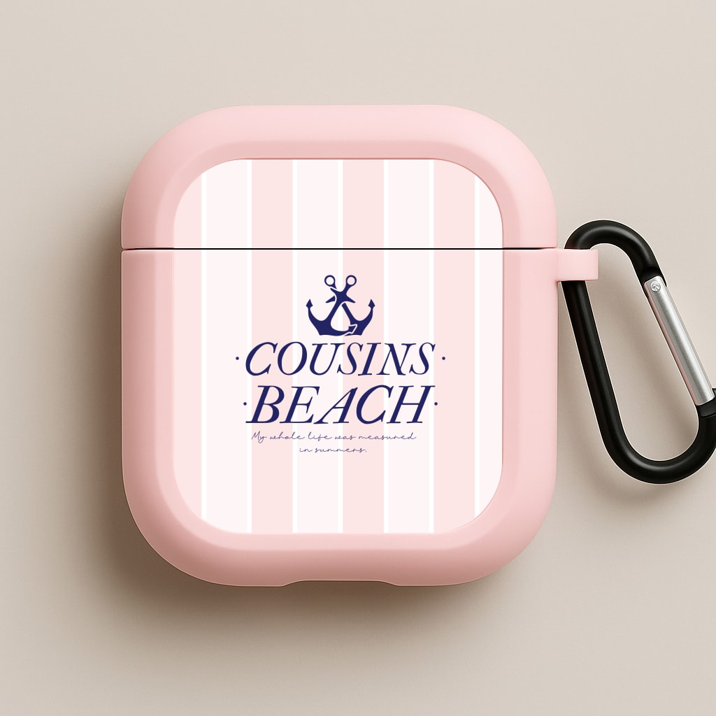 Stripes Cousin Beach Pink AirPods Case