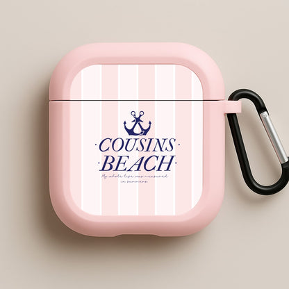 Stripes Cousin Beach Pink AirPods Case