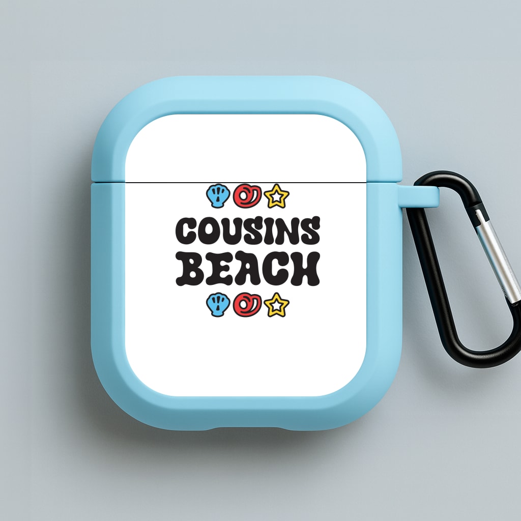 Cartoon Cousins Beach Blue AirPods Case