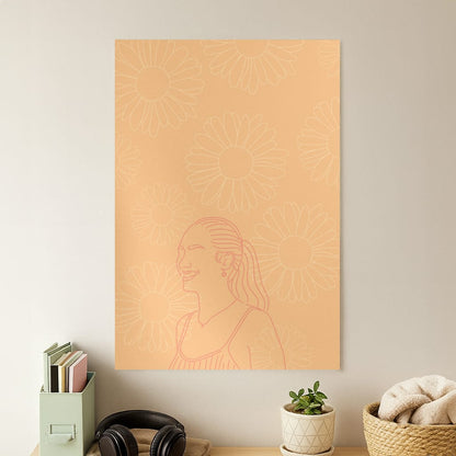 Belly And Daisies Outline Poster