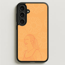 Belly And Daisies Outline Phone Case for Galaxy S25FE