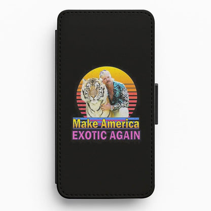 Make America Exotic Again Black - Tiger King Flip / Wallet Phone Case
